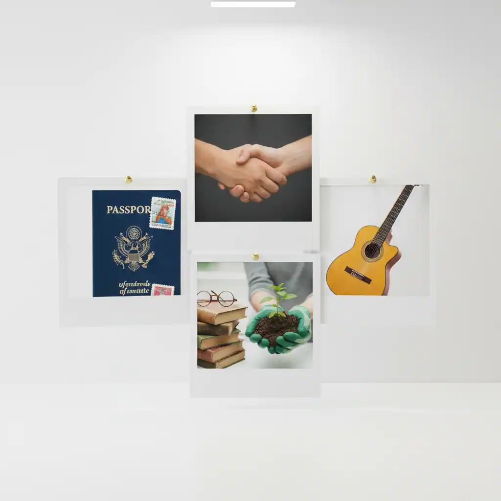 Collage aus fünf Elementen