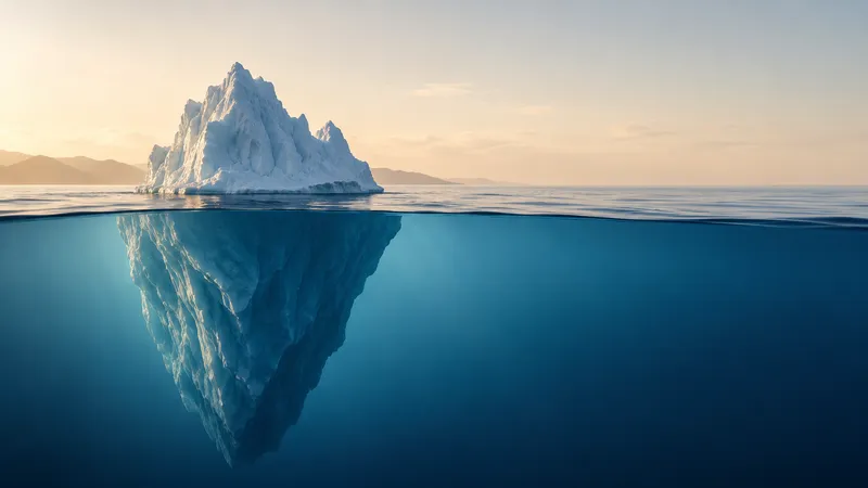 Eisberg als Sinnbild für sichtbares Verhalten und verborgene Motive